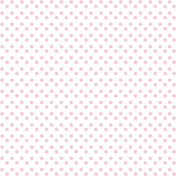 White and pink Polka Dot seamless pattern. Vector background.