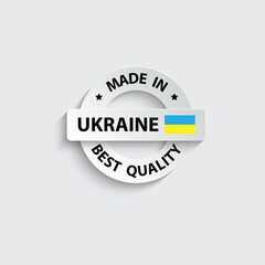 made in Ukraine vector stamp. badge with Ukraine flag	