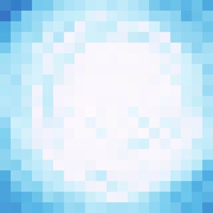 Abstract white and blue mosaic background. Vector background. White mosaic. Pixel art background.