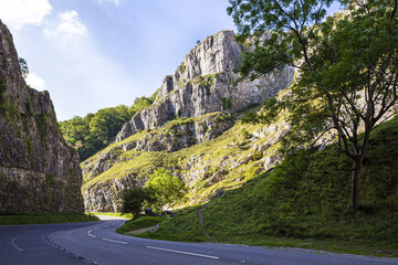 Fototapeta na wymiar Cheddar Gorge. a limestone gorge in the Mendip Hills, Cheddar, Somerset UK