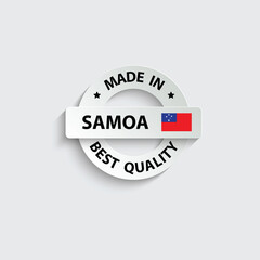 made in Samoa vector stamp. badge with Samoa flag	