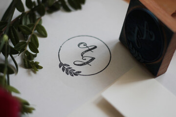 Monograms for a wedding invitation