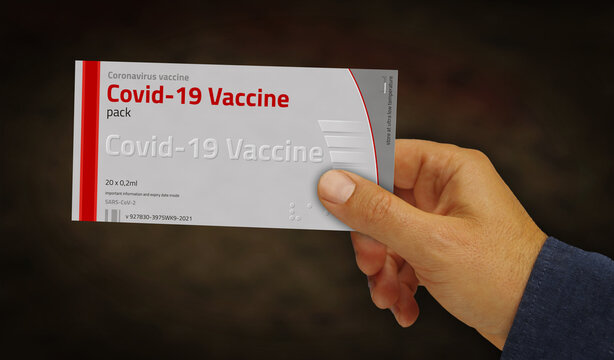 Covid-19 Vaccine pack 3d illustration
