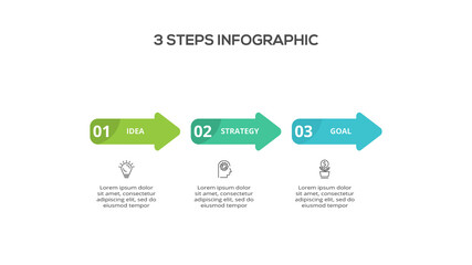 Creative concept for infographic with 3 steps, options, parts or processes. Business data visualization.