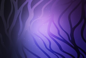 Fototapeta na wymiar Dark Purple vector background with wry lines.