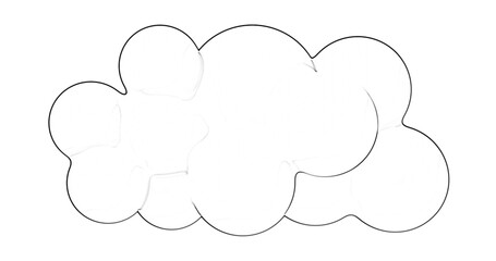 Cloud cartoon Line Icons design black. Hand drawn cloud cartoon. Drawing Cloud cartoon, sketch.