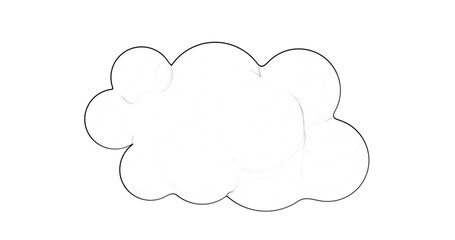 Cloud cartoon Line Icons design black. Hand drawn cloud cartoon. Drawing Cloud cartoon, sketch.