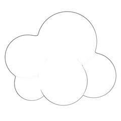 Cloud cartoon Line Icons design black. Hand drawn cloud cartoon. Drawing Cloud cartoon, sketch.