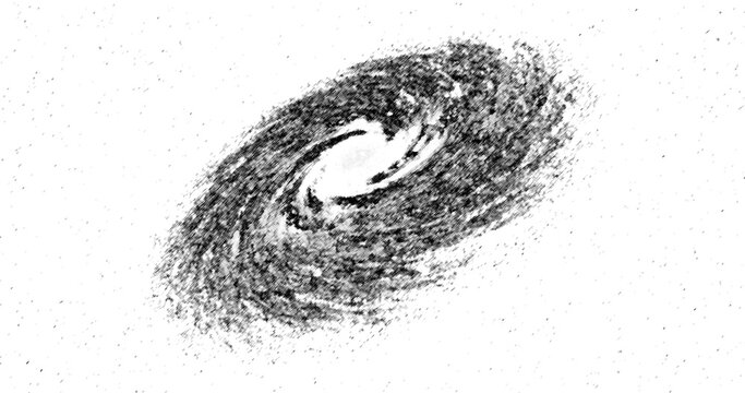 Galaxy Line Icons design black. Hand drawn galaxy. Drawing galaxy, sketch.