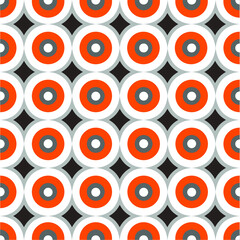 Vector pattern image, circle pattern, use gray and orange colors to create balance. Can be applied in patterns, fabrics and wallpaper
