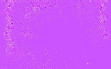 Light Pink, Red vector Blurred bubbles on abstract background with colorful gradient.