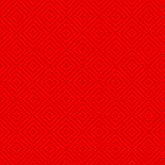 Red luxury background with red beads and rhombuses. Seamless vector illustration. 