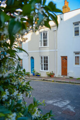 Fototapeta na wymiar Small houses and narrow alleys of Brighton