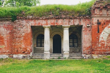 Fototapeta na wymiar Remains of Modlin Fortress in Poland 