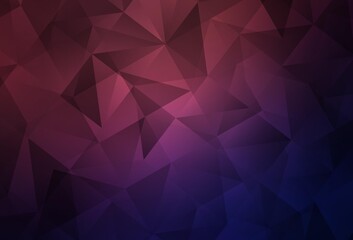 Dark Purple, Pink vector triangle mosaic template.