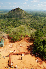 The view from Sigiriya (Lion's rock) is an ancient rock fortress and palace ruins, Sri Lanka - 446335376
