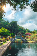 Beautiful Water Palace Tirta Gangga in Bali island, Indonesia