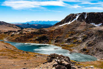 Beartooth Pass Montana glacier lake and mountains