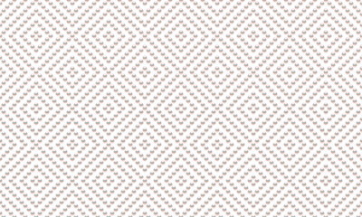 White luxury background with small pearls and rhombuses. Seamless vector illustration. 