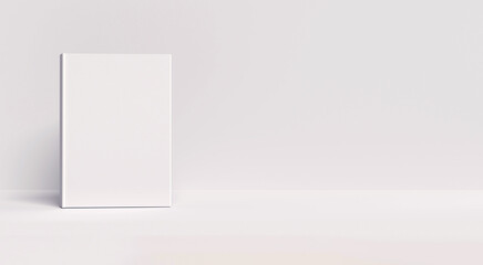 Blank book cover mock up. 3d rendering