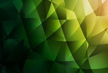 Obraz premium Dark Green, Red vector gradient triangles template.