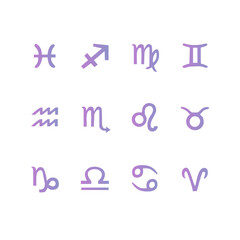 Simboli segni zodiacali  - obrazy, fototapety, plakaty