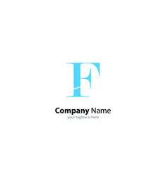 letter f logo concept with white bakground, minimalist concept