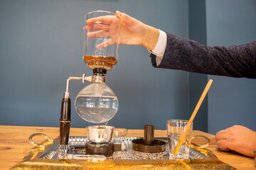 Coffee infuser - special technique, details, objects and preparation