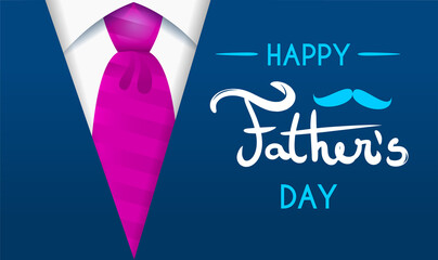 Father's Day Celebration Banner. Ideal material for gift cards and for retail and special offers. retail and special offers. blue suit and tie