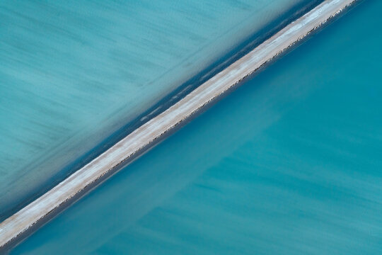 Aerial photography, Useless Loop, Shark Bay, Western Australia, June 2021, abstract images of salt ponds from above in varying colors of blue, green, and brown hues.