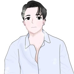 man cartoon faces hand drawn , Beautiful man fashion sketch. Young man face portrait. Hand drawn illustration for cosmetics sale card design, beauty poster, make up banner.