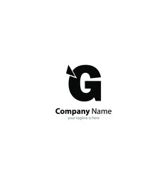 The simple elegant logo of letter G for company with white background, minimalist style
