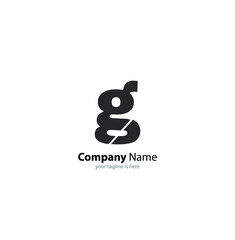 The simple elegant logo of letter G for company with white background, minimalist style
