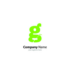 The simple elegant logo of letter G for company with white background, minimalist style