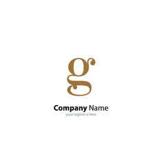 The simple elegant logo of letter G for company with white background, minimalist style
