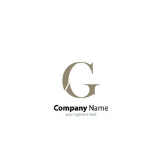 The simple elegant logo of letter G for company with white background, minimalist style