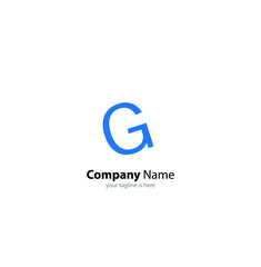 The simple elegant logo of letter G for company with white background, minimalist style