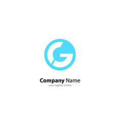 The simple elegant logo of letter G for company with white background, minimalist style