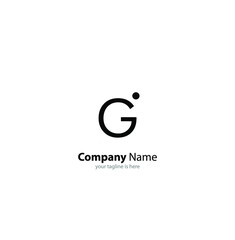 Fototapeta premium The simple elegant logo of letter G for company with white background, minimalist style