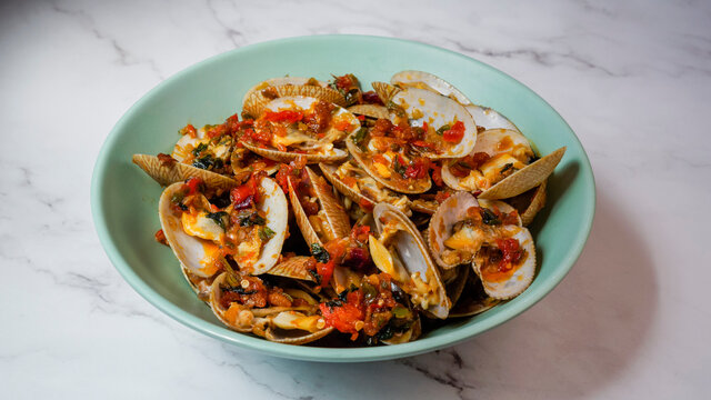 Spicy Lala or saltwater clams sambal.