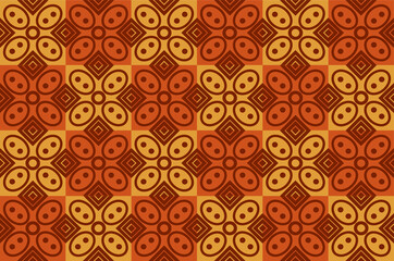 Indonesian batik motifs with very distinctive, exclusive plant patterns. vector EPS 10