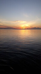 sunset over the sea