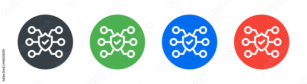 Aufkleber Security digital technology icon. Protection and system privacy vector illustration. Button sign
