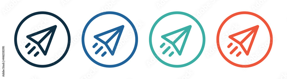 Poster Send message icon symbol vector. Communication concept.