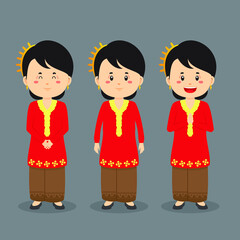 Malaysian Character with Various Expression