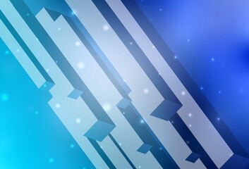 Fototapeta premium Light BLUE vector layout with lines, rectangles.