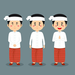Myanmar Character with Various Expression