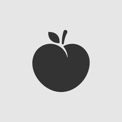 Vector Simple Isolated Peach Icon