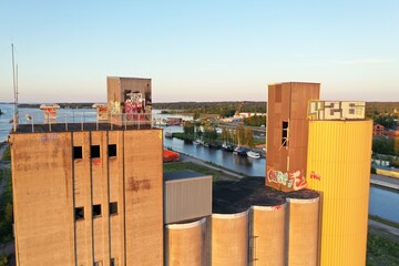 sunset over the river