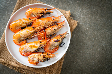 grilled river prawns or shrimps